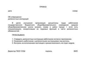 Как Ввести в Действие Должностную Инструкцию