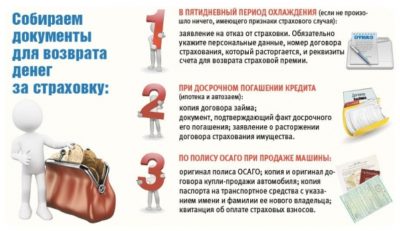 Какие документы нужны для возврата страховки ОСАГО?