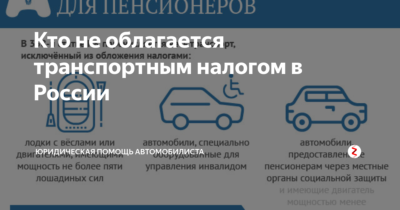 Какие машины не облагаются налогом для пенсионеров?