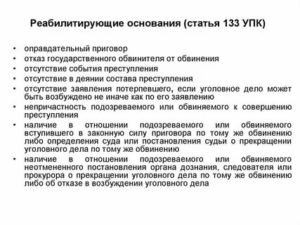 Какие основания прекращения уголовного дела являются не реабилитирующими