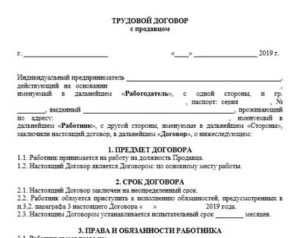 Какой Договор Заключает ип с Работником