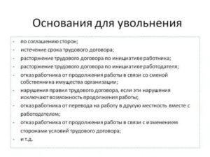 Какой Документ Является Основанием Для Увольнения Работника