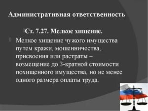 Какой штраф за административное правонарушение кражу в магазине