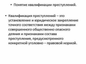 Квалификация преступления как особый вид правоприменения в уголовном праве