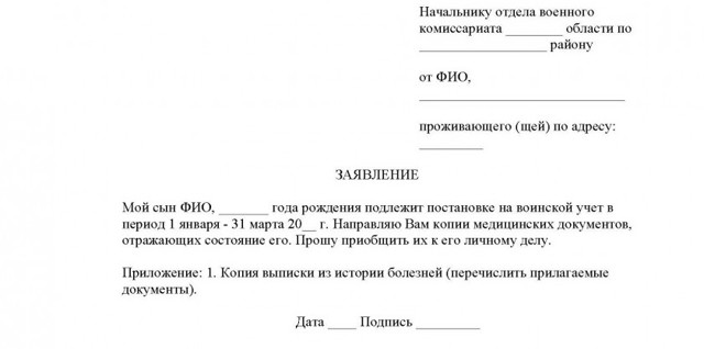 Лист изучения призывника: пример и заполнения образец