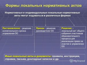 Локальный нормативный акт образец бланк
