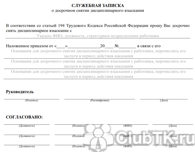 Меры дисциплинарного взыскания по трудовому кодексу