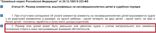 Минимальный размер алиментов на детей в 2019 году