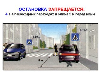 Можно ли парковаться перед пешеходным переходом?