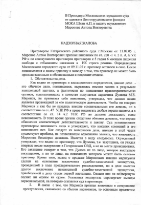 Надзорная жалоба по уголовному делу &mdash; составление и подача