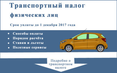 Налог на транспорт когда платить физическим лицам?