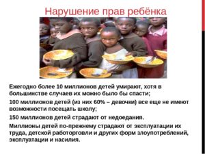 Нарушения прав детей в современном мире