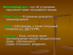 Негаторный иск образец