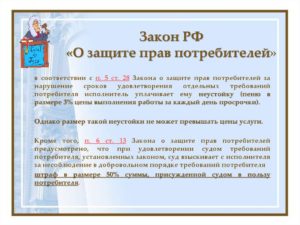 Неустойка по защите прав потребителей 3