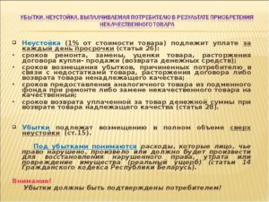Неустойка за просрочку возврата денег товар надлежащего качества