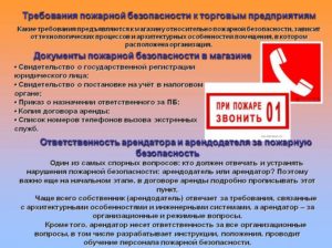 Нормы пожарной безопасности 2020 к магазинам