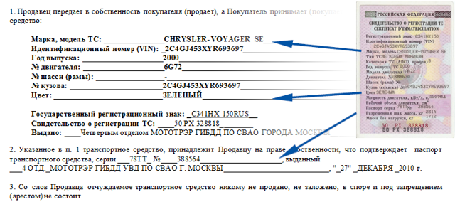 Образцы договора купли-продажи автомобиля