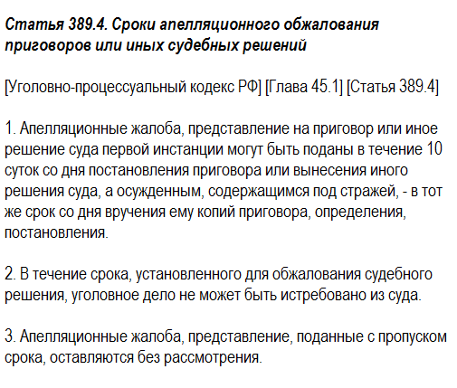 Образец апелляционной жалобы по уголовному делу