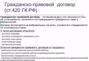 Образец гражданско-правового договора с работником