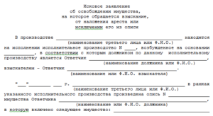 Образец заявления на банк о снятие ареста с карты