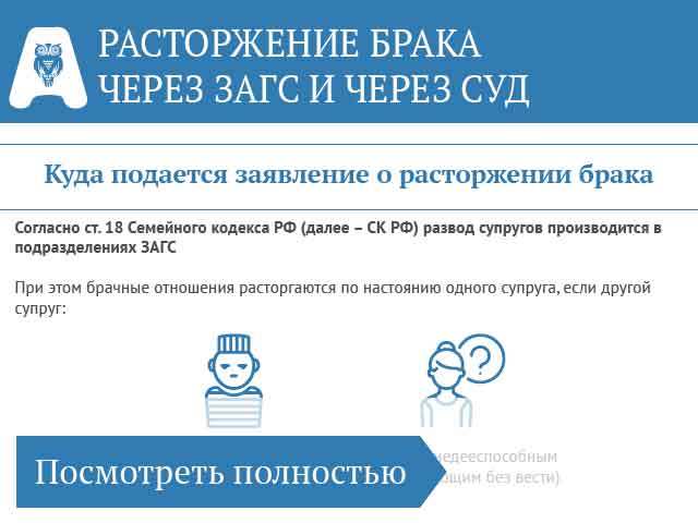 Образец заявления на расторжение брака в 2019 году