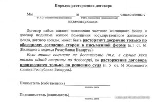 Одностороннее расторжение договора аренды арендодателем