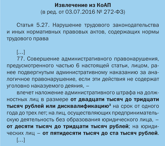 Ответственность работодателя за нарушение трудового законодательства