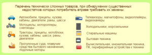 Перечень технически сложных товаров с комментариями
