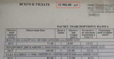 Почему не приходит квитанция на транспортный налог?