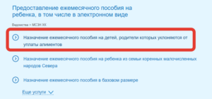 Подать заявление на алименты через госуслуги есиа
