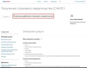 Подать заявление на смену снилс через госуслуги