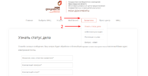 Подать заявление в мфц онлайн