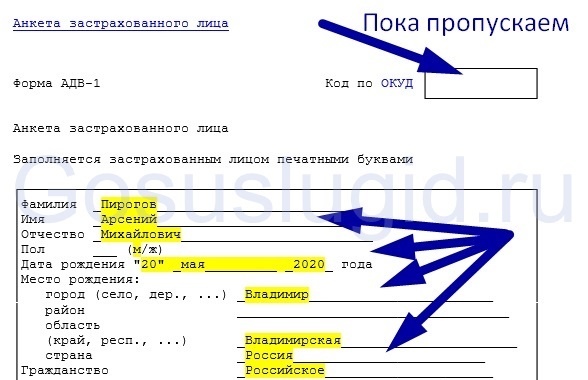 Получение снилса на ребенка через портал госуслуг