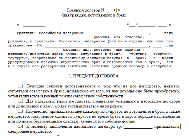 Порядок заключения брачного договора: особенности, условия