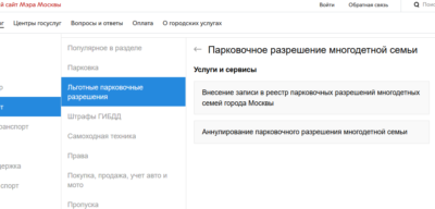 Проверка парковочного разрешения многодетной семьи