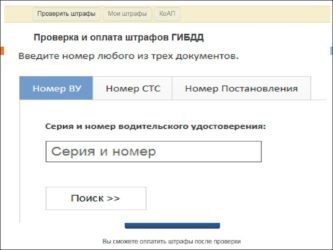 Проверка водителя по базе ГИБДД на штрафы