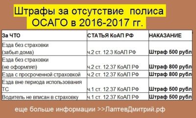 Штраф на юридическое лицо за отсутствие страховки