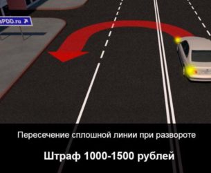 Штраф за двойную сплошную по камере