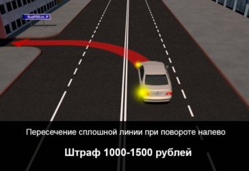 Штраф за обгон через двойную сплошную