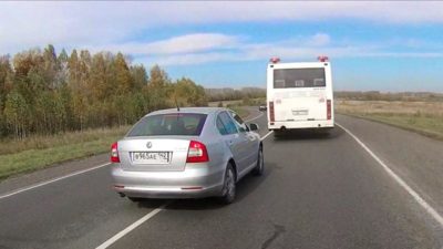 Штраф за обгон по встречной полосе