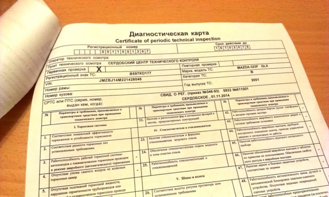 Штраф за отсутствие техосмотра
