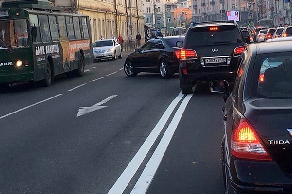 Штраф за пересечение двойной сплошной