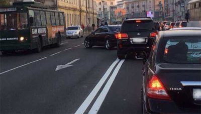Штраф за поворот не с той полосы