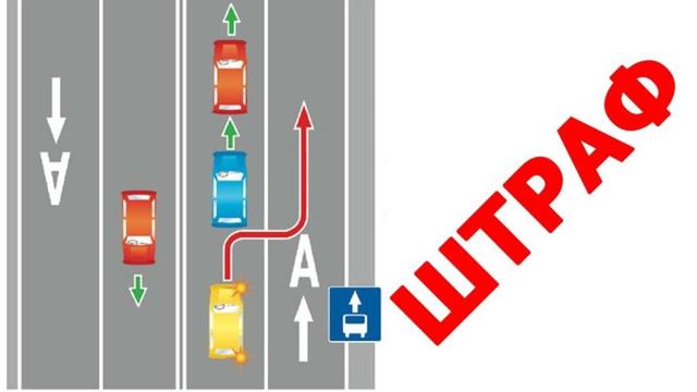 Штраф за выделенную полосу &mdash; основные положения на 2019 год