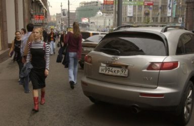Штраф за выезд на тротуар