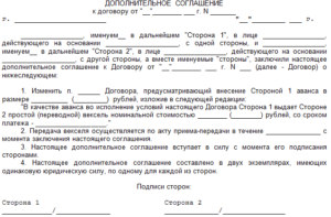 Соглашение о замене стороны в договоре образец бланк