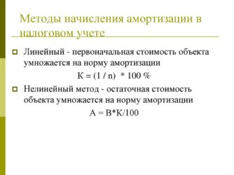 Срок амортизации в налоговом учете при лизинге