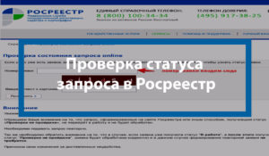 Статус заявки в росреестре санкт петербург