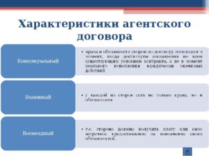 Существенные условия агентского договора