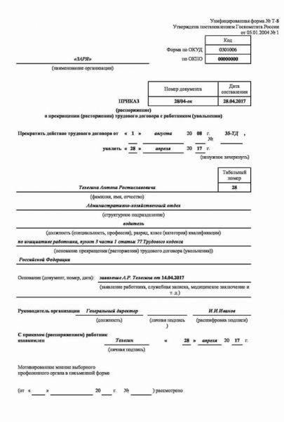 Увольнение по семейным обстоятельствам военнослужащего без отработки